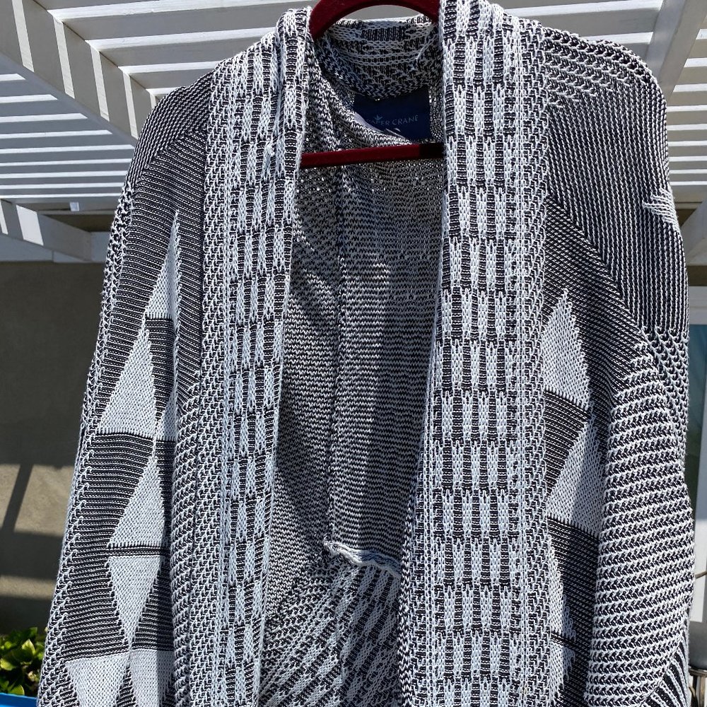 PAPER CRANE B&W KNIT CARDIGAN